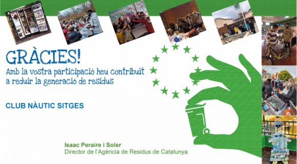 Diploma de agradecimiento del Director de la Agencia de Residuos de Cataluña